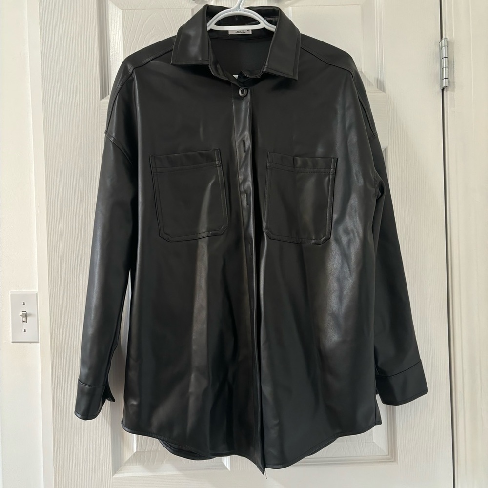 Ardene Black Faux Leather Jacket